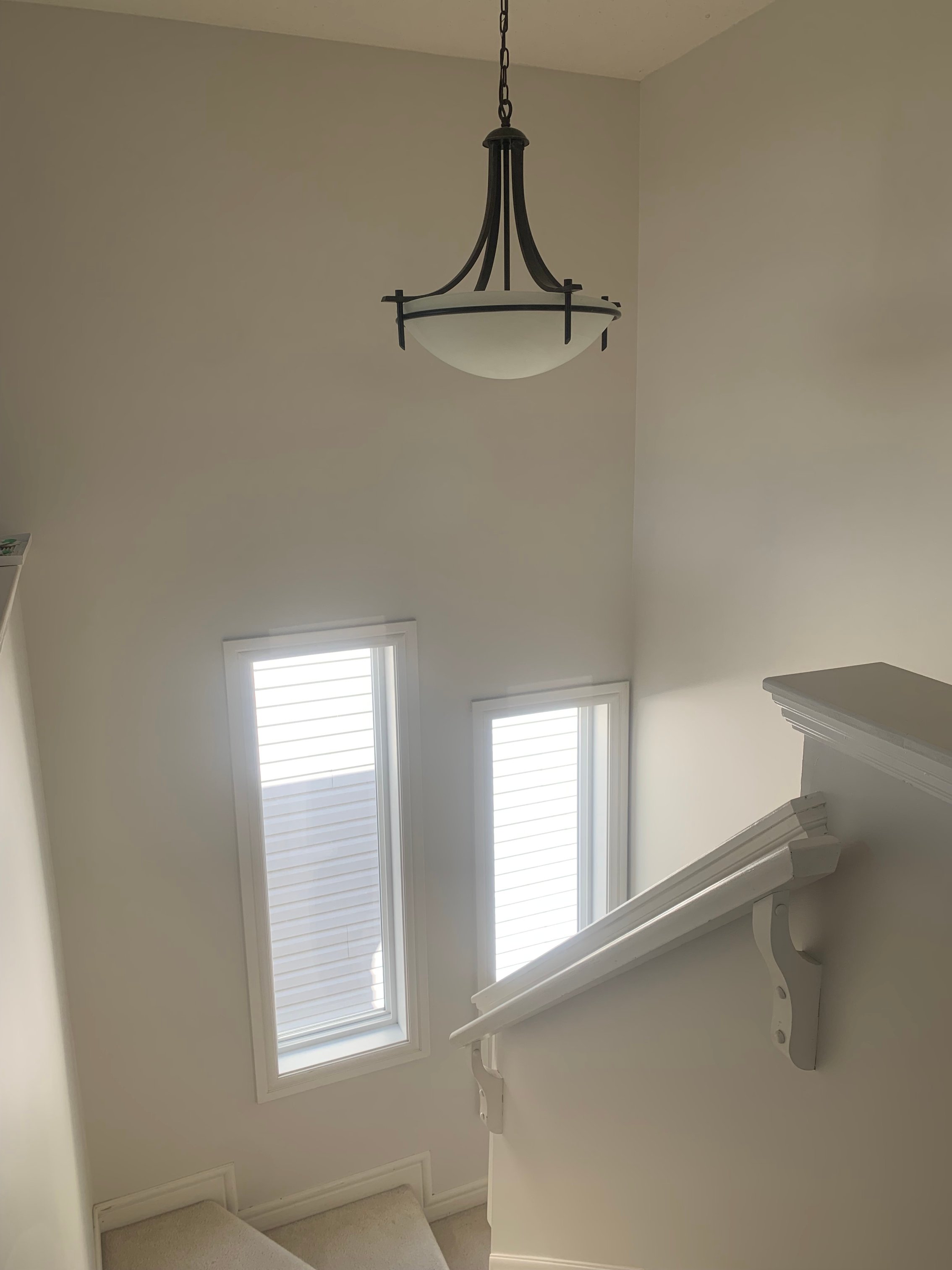 White painted stairway