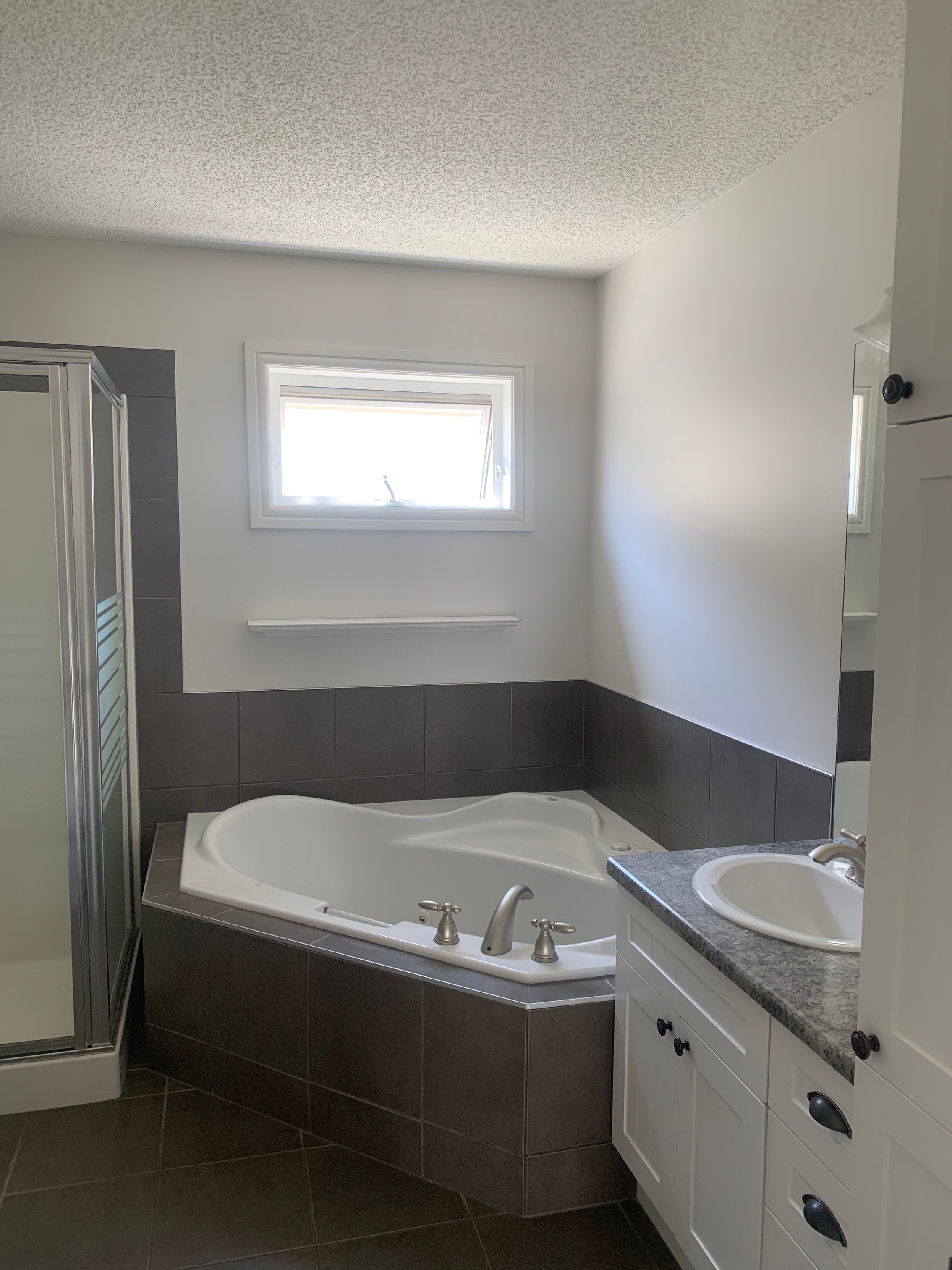 Bathroom painted white